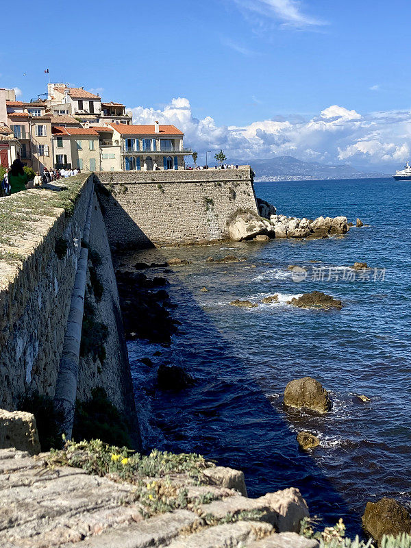 法国- Côte d 'Azur - Antibes -老城和大海